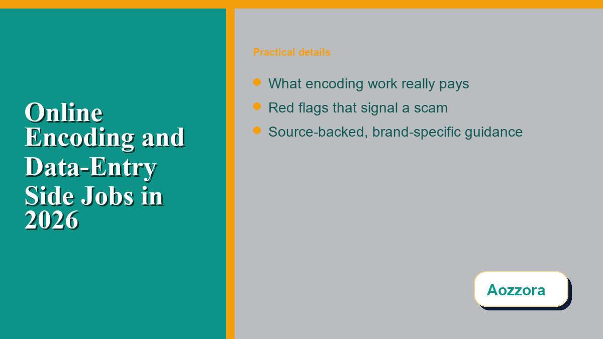 Online Encoding and Data-Entry Side Jobs in 2026: What Actually Pays - step by step