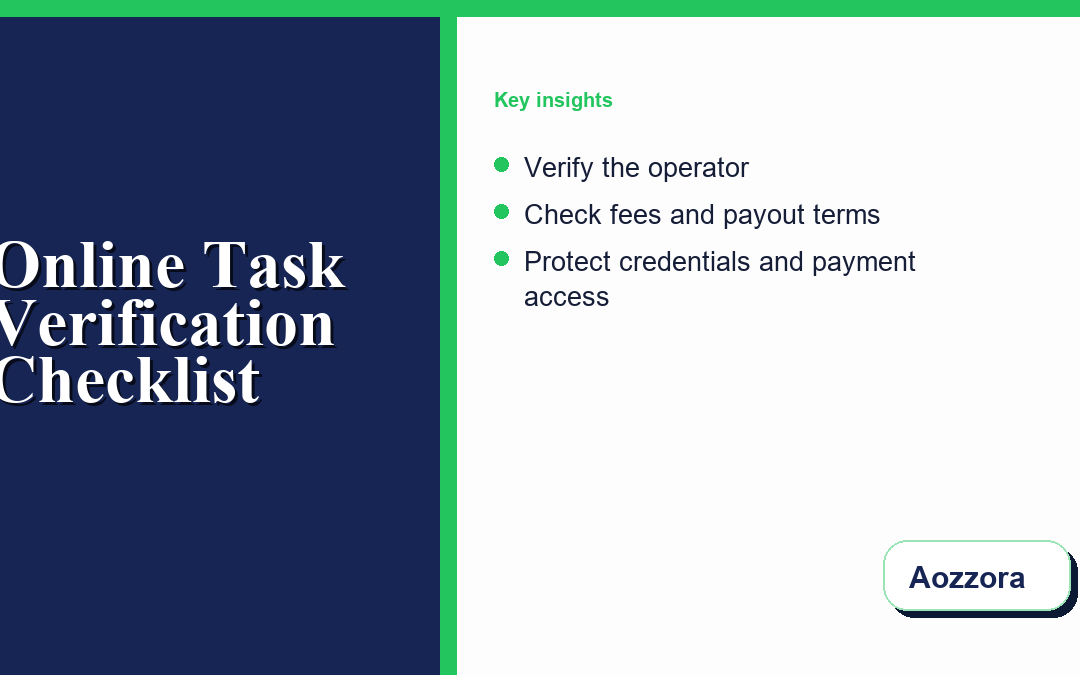 Online Encoding and Data-Entry Side Jobs in 2026: A Safer Verification Checklist